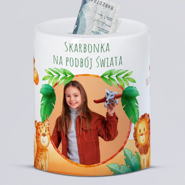 Skarbonka na podbój świata prezent na urodziny dla dziecka