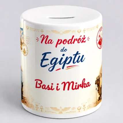 Skarbonka na podróż do EGIPTU z imieniem