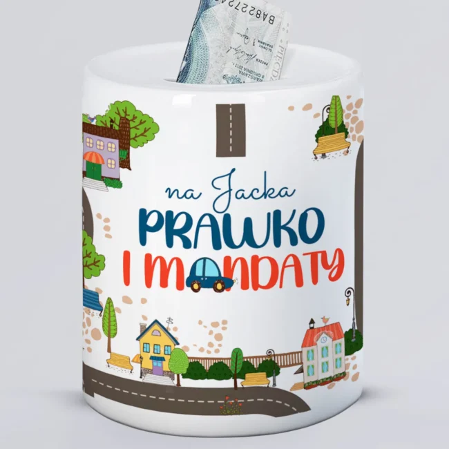 Skarbonka z imieniem na PRAWO JAZDY