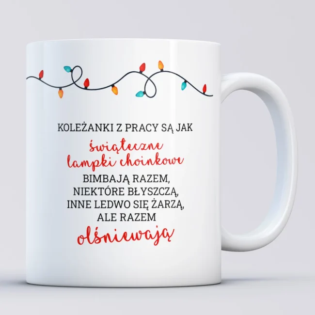 Śmieszny kubek Prezent dla koleżanek z pracy na święta