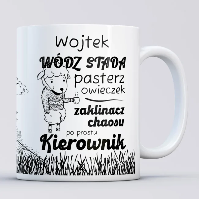 Smieszny kubek dla kierownika WODZ STADA
