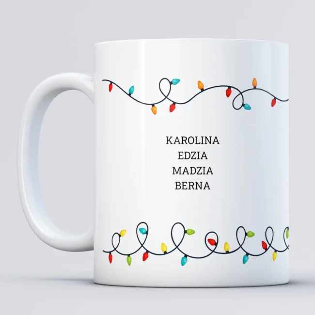 Śmieszny kubek na święta dla koleżanek z pracy