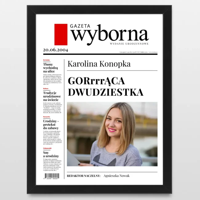 Śmieszny plakat Prezent na 20 urodziny dla koleżanki