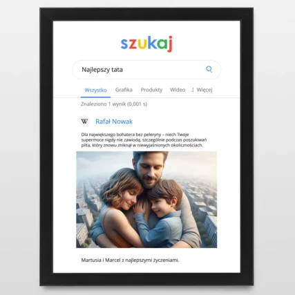 Śmieszny plakat ze zdjęciem z okazji Dnia Ojca