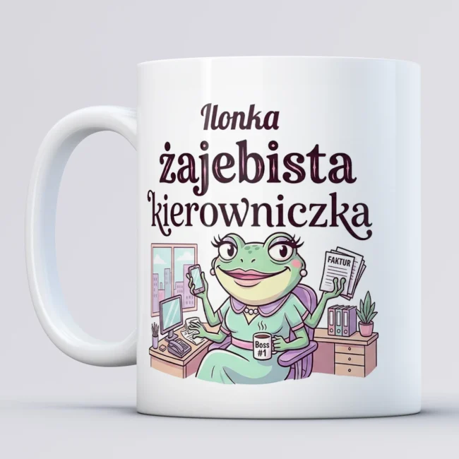 Zabawny kubek dla kierowniczki ZAJEBISTA KIEROWNICZKA