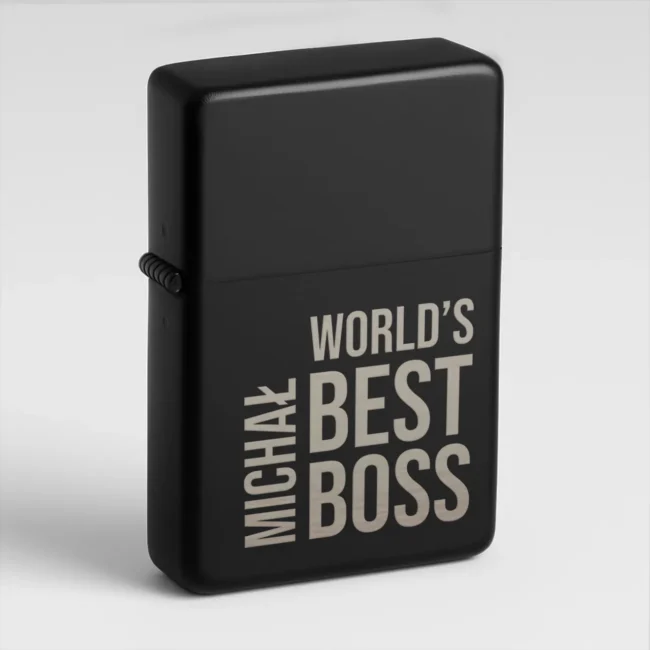 Zapalniczka z grawerem dla szefa WORLDS BEST BOSS