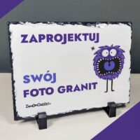 Zaprojektuj swój foto granit ze zdjęciem i napisem