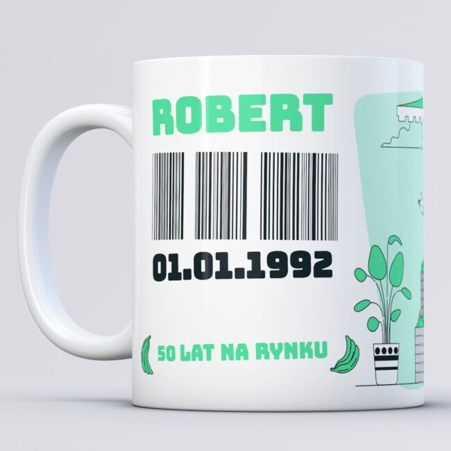 50 LAT NA RYNKU Kubek prezent na urodziny
