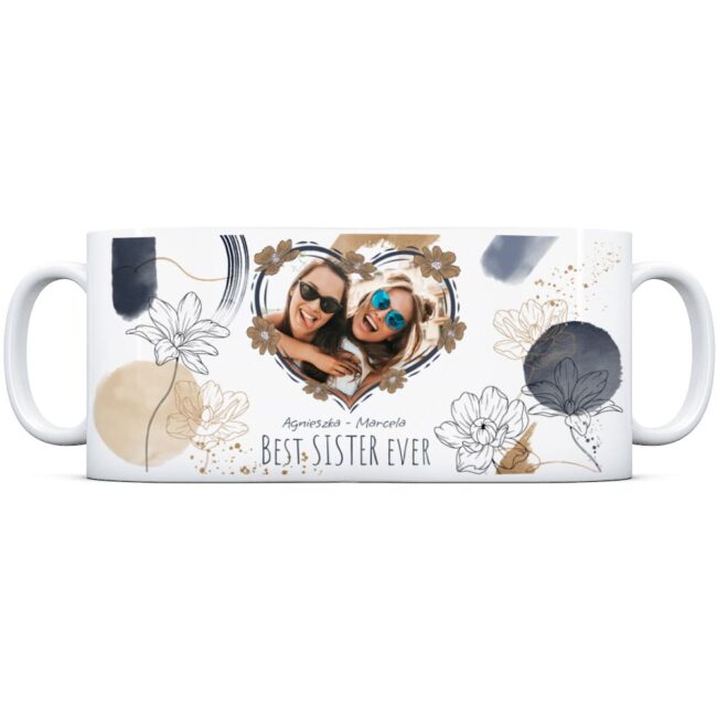 Kubek dla siostry personalizowany ze zdjęciem
