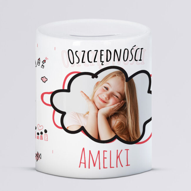 skarbonka dla dziewczynki z imieniem i zdjeciem