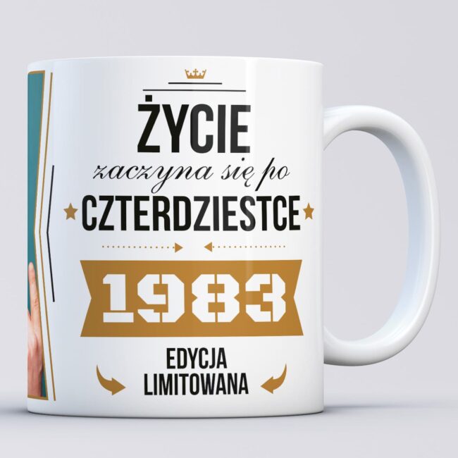 zycie zaczyna sie po czterdziestce kubek na 40 urodziny